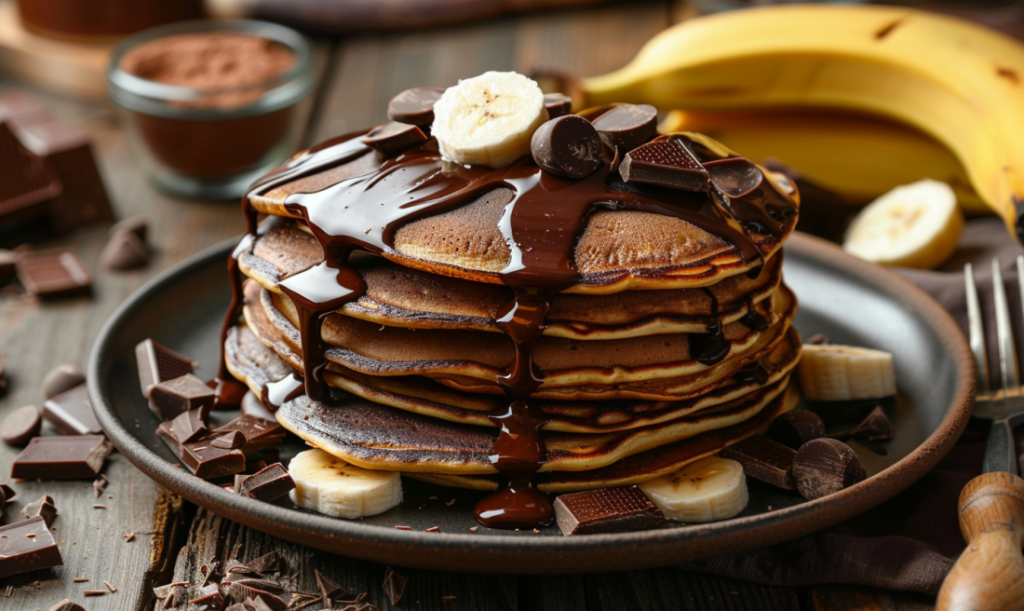 Шоколадні бананові млинці