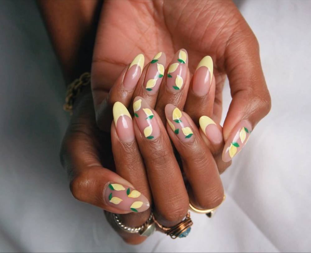 lemon nails ideas